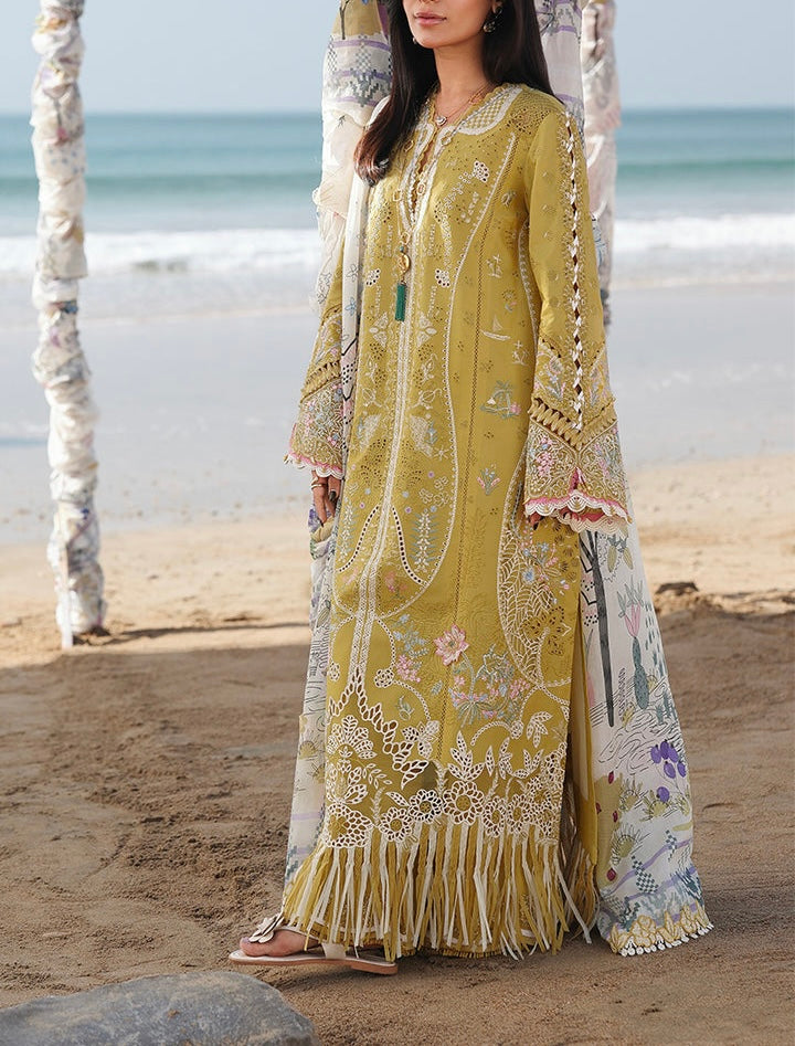 Qalamkar Lawn/Silk Wedding Wear 5427