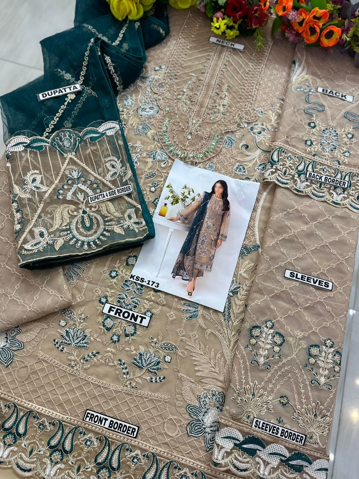 RAMSHA CHIFFON/NET PARTY WEAR KSS-173