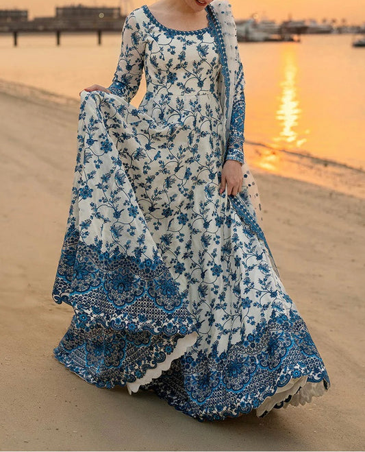 Faiza Saqlain Lawn Maxi hfv-4650