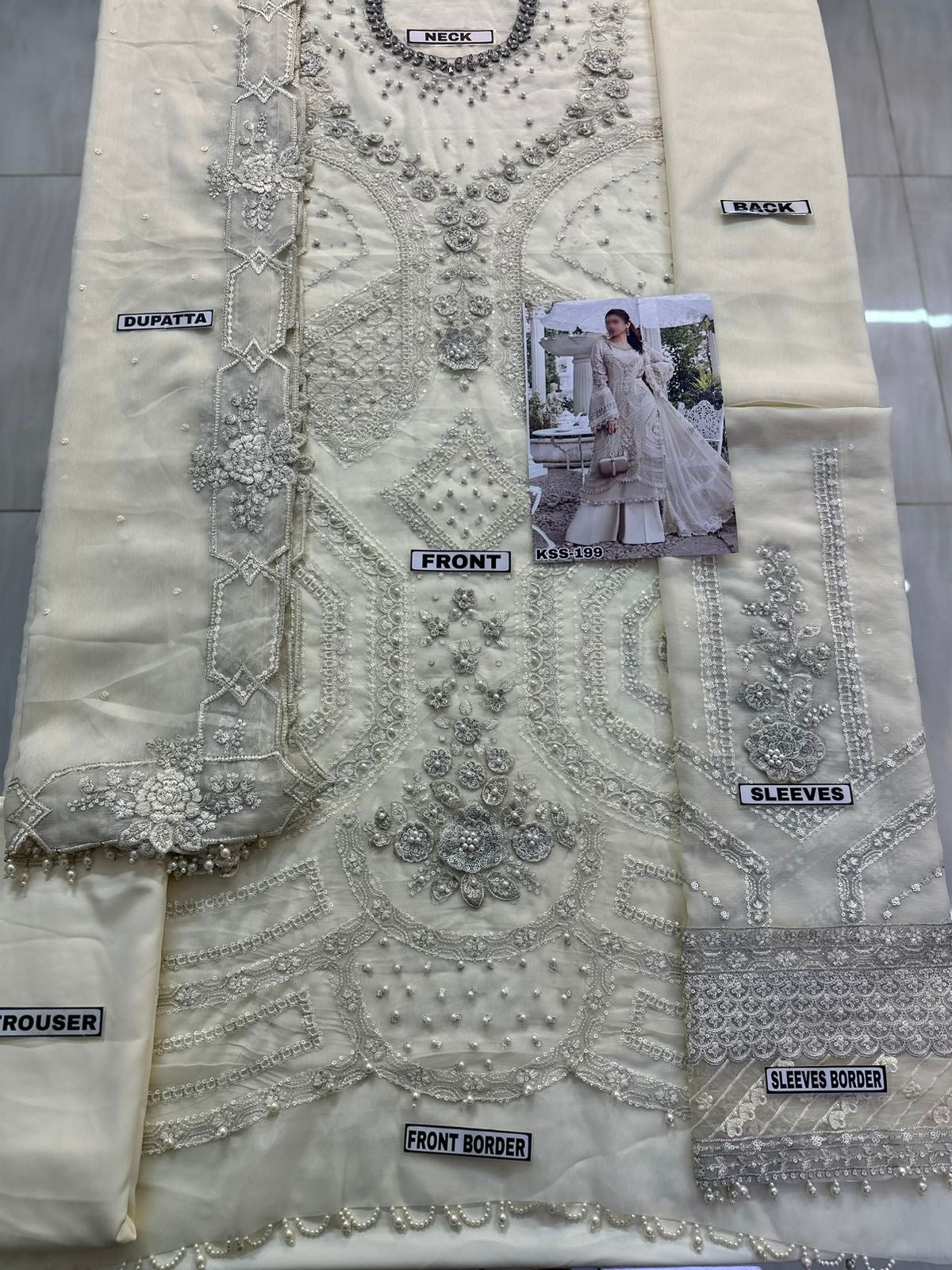 MARIA B CHIFFON WEDDING WEAR KSS-199