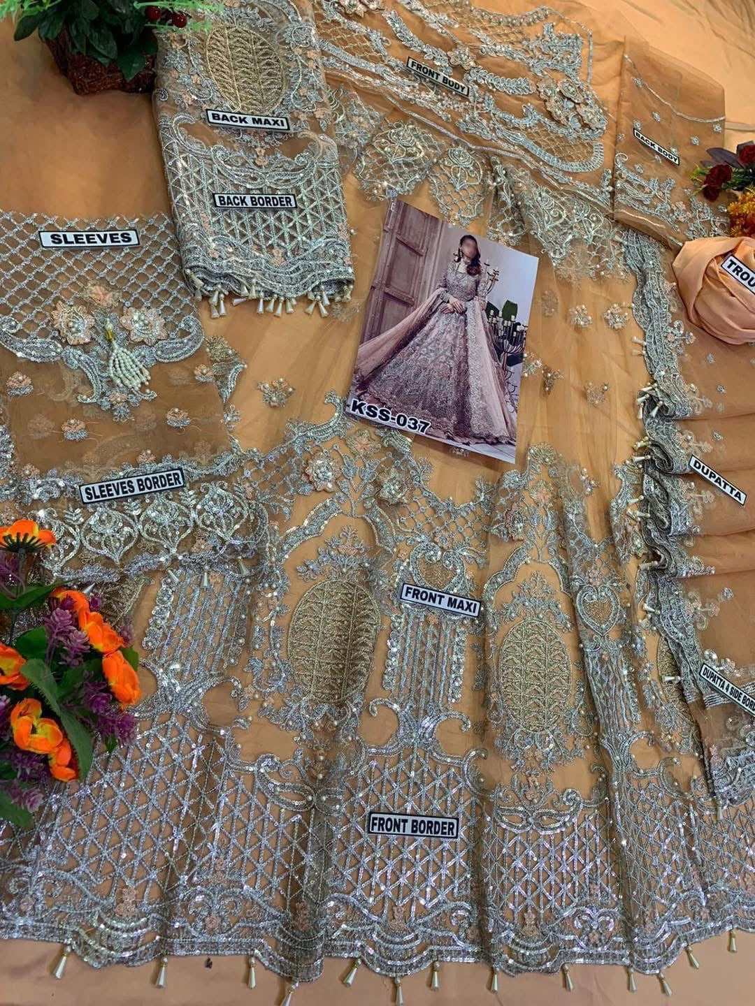 MARIA B NET MAXI BRIDAL WEAR KSS-037