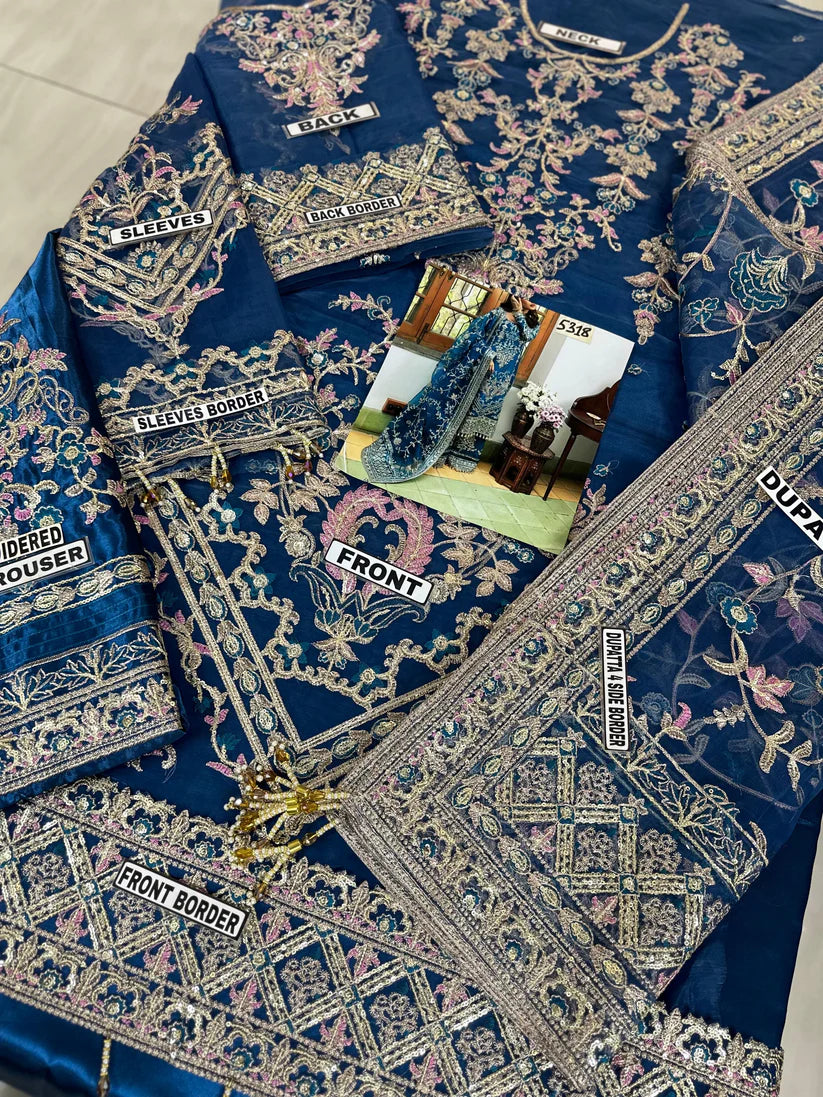 FAIZA SAQLAIN ORGANZA WEDDING WEAR 5318