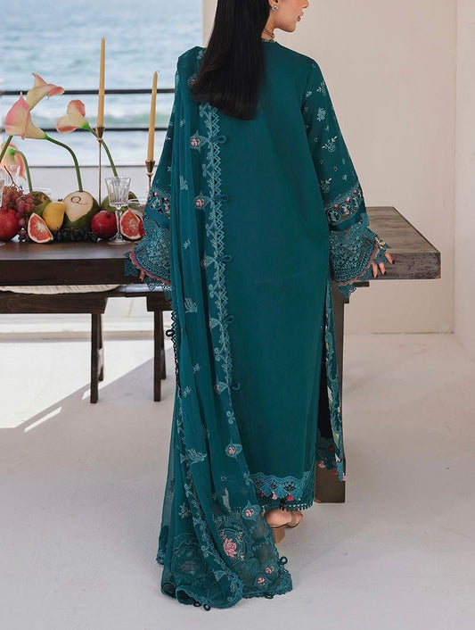 Qalamkar Lawn/Chiffon Wedding Wear 5426