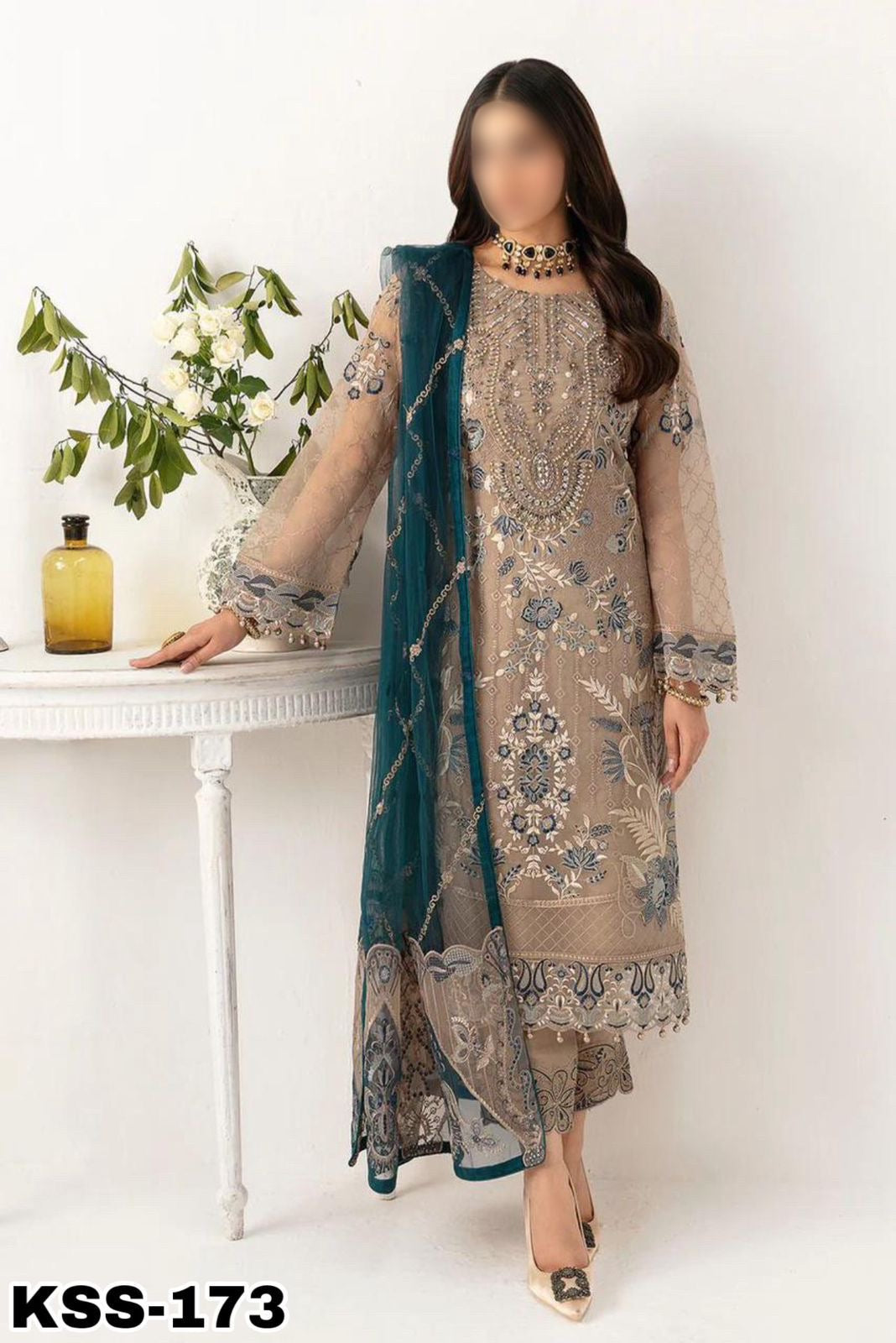 RAMSHA CHIFFON/NET PARTY WEAR KSS-173
