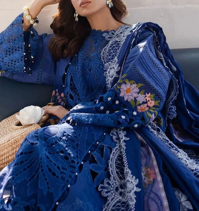 Parishay Chikankari Lawn/Cotton Net Wedding Wear 4636