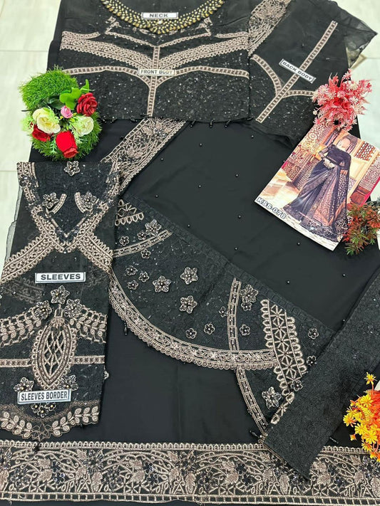 MARIA B CHIFFON SAREE WEDDING WEAR KSS-078