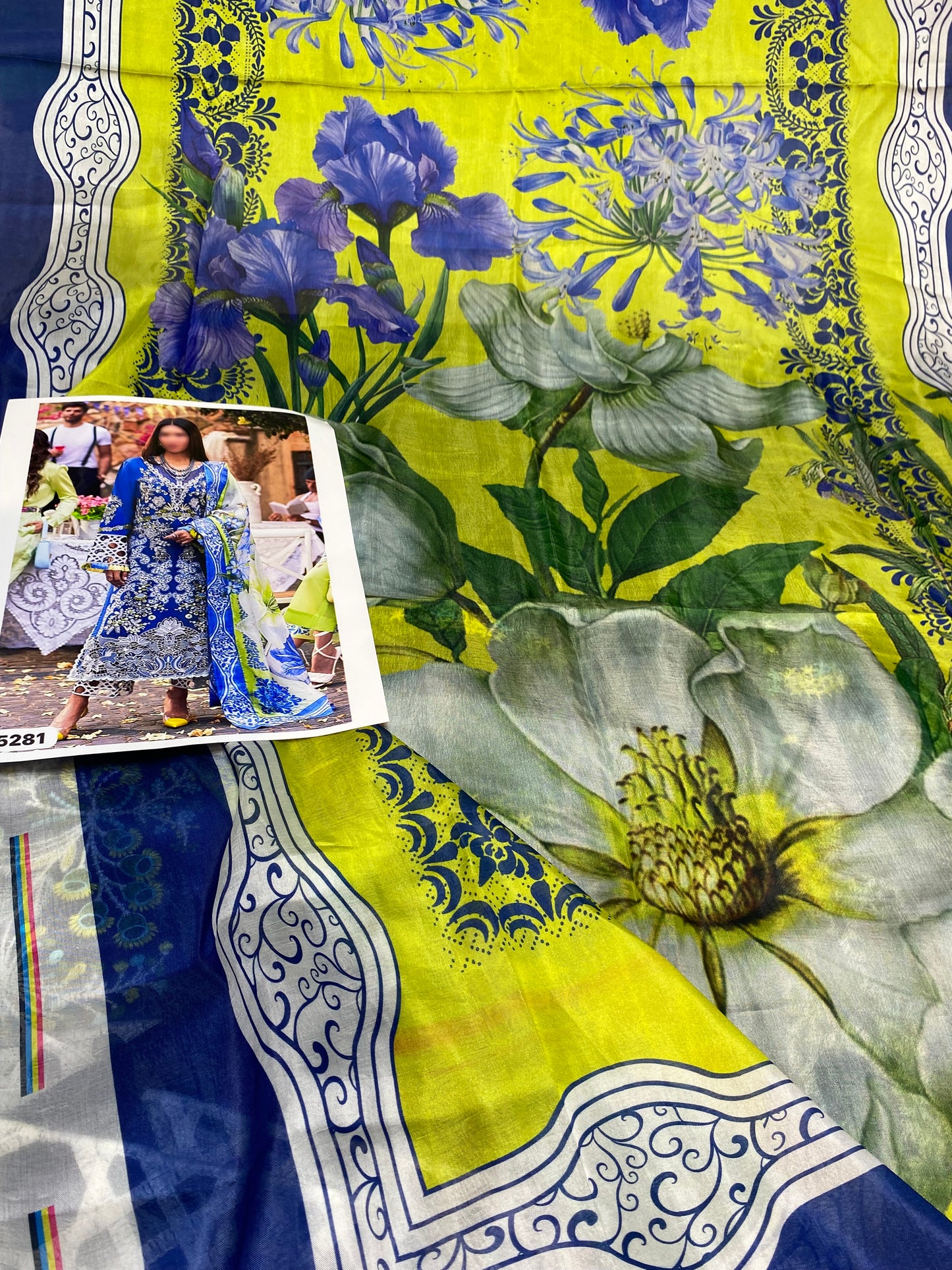 MUSHQ CHIKANKARI LAWN/DIGITAL SILK PARTY WEAR 5281
