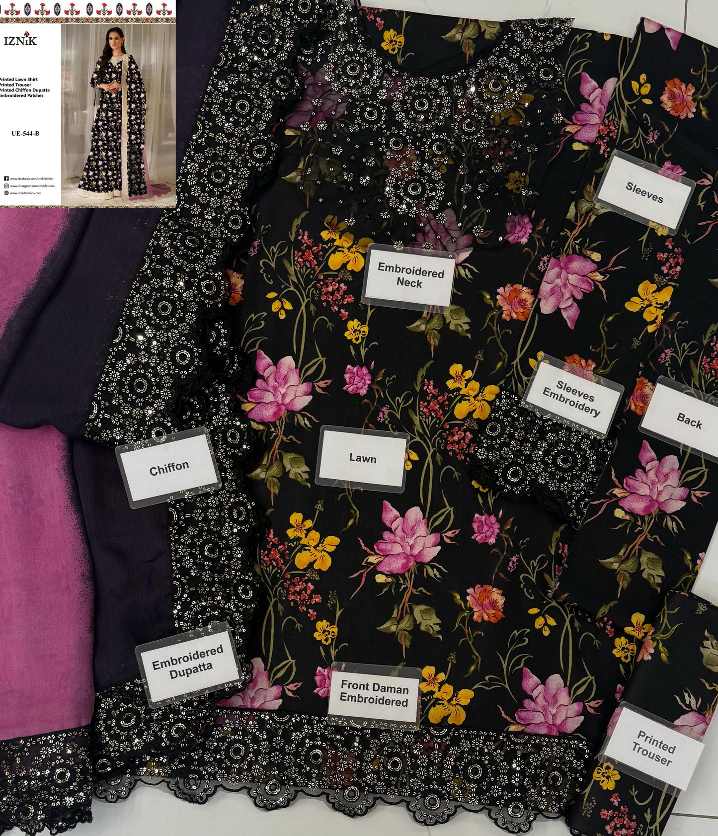 Iznik Lawn Wear hfv-4643