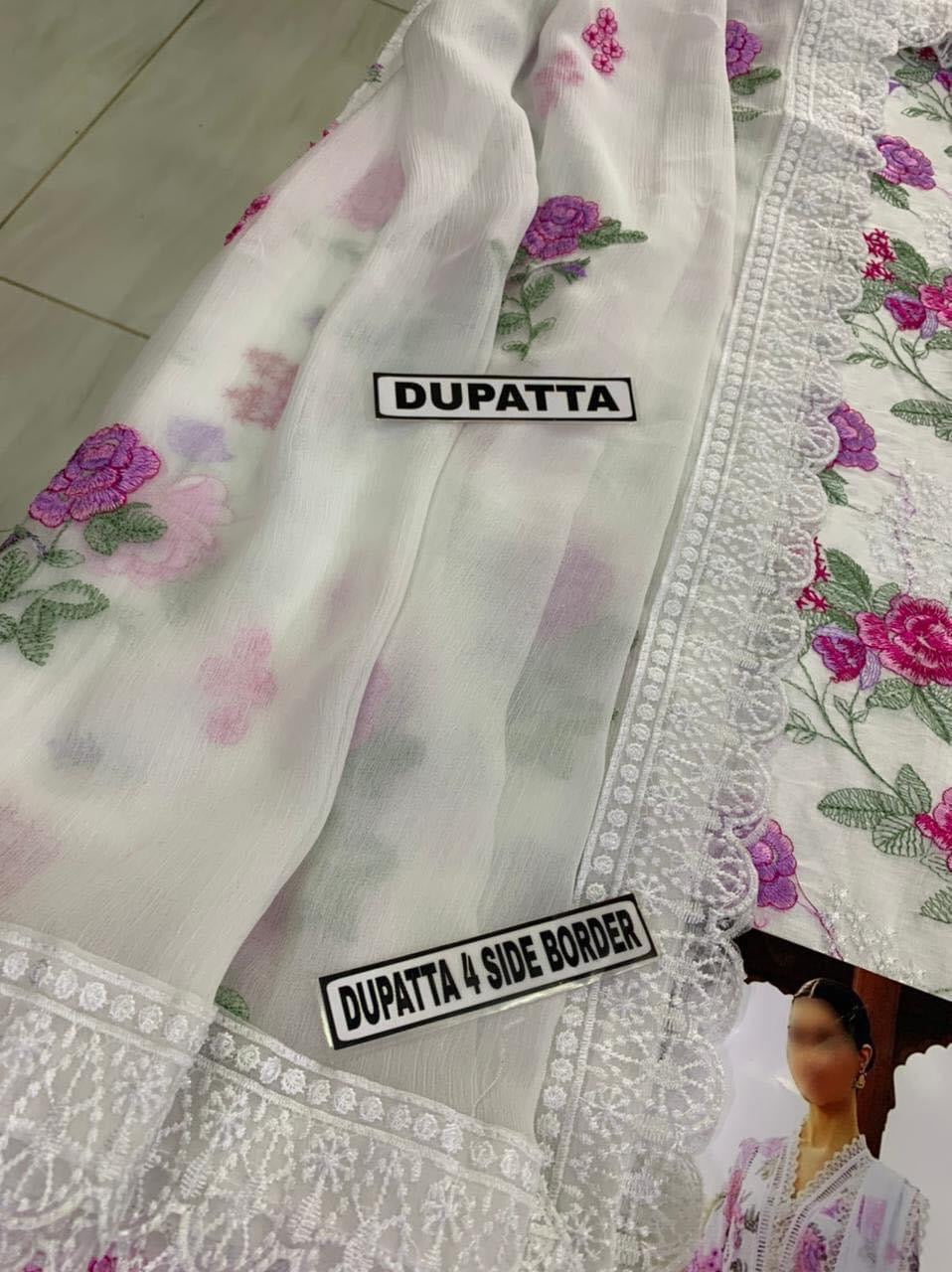 BAREEZE SUMMER LAWN WITH CHIFFON DUPATTA PARTY WEAR 2023 - H FASHION VILLAS