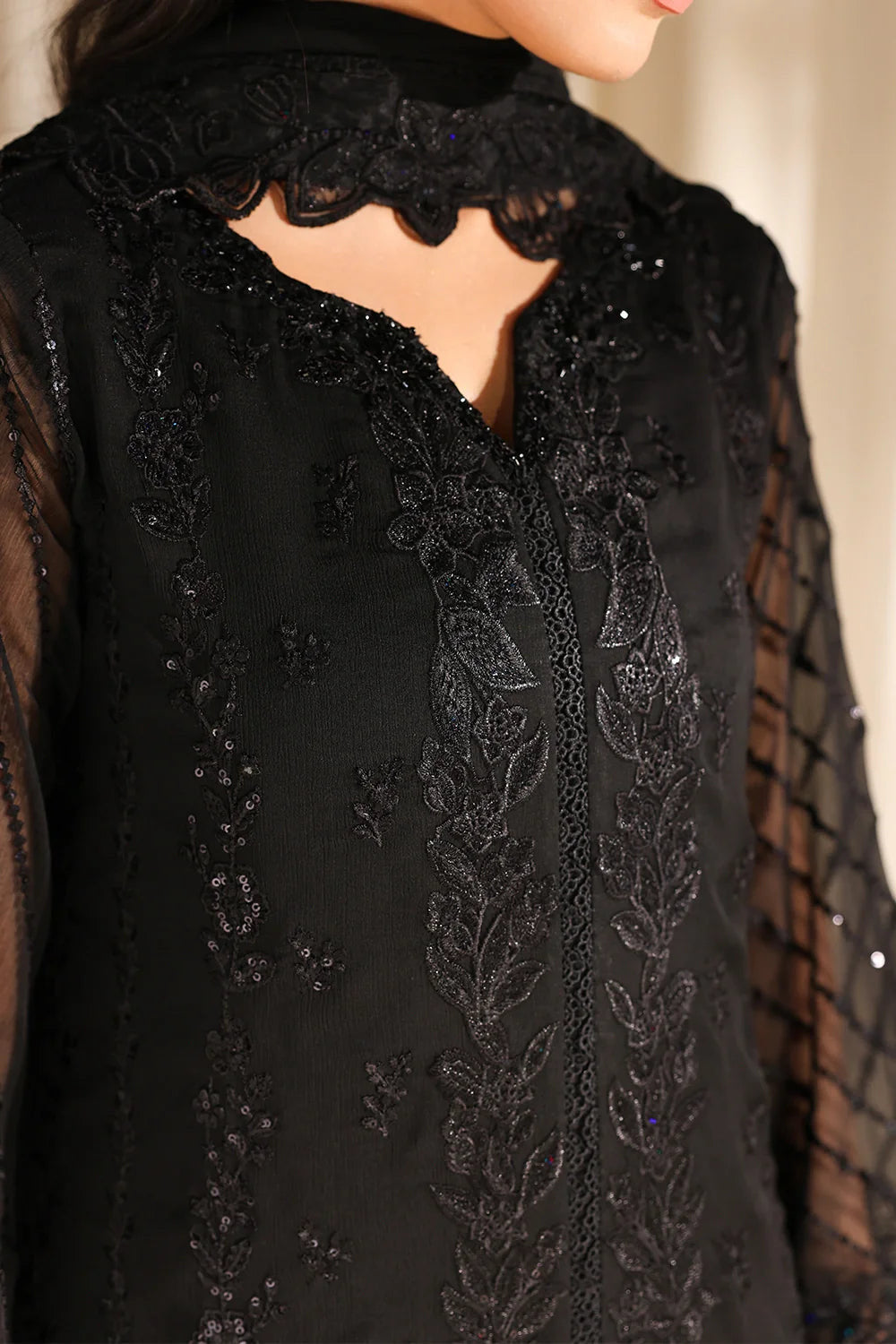 Azure Chiffon Party Wear 5473