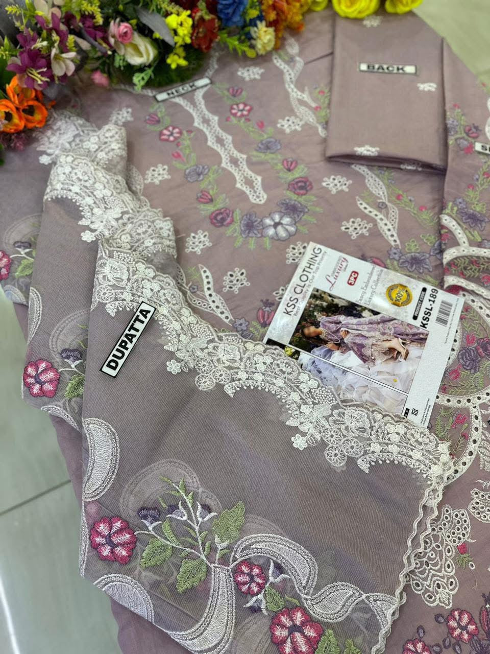 ELAF CHIKANKARI LAWN/COTTON NET KSSL-189