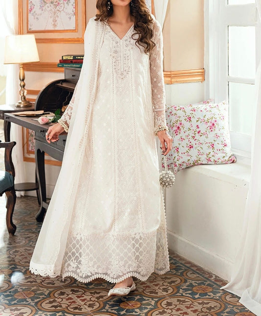 Azure Chiffon Party Wear 5484