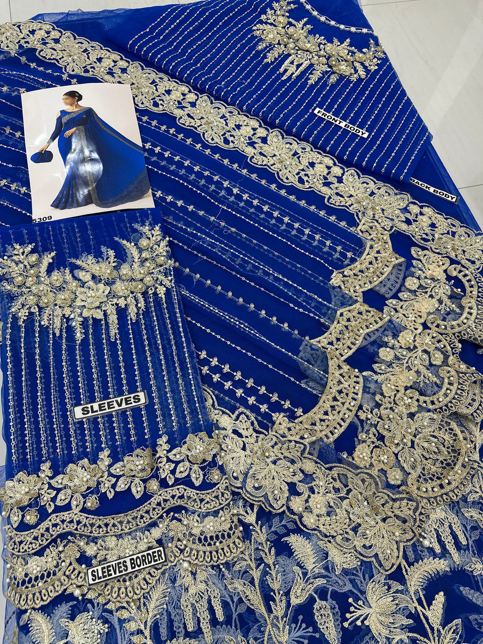 Maria B Net Saaree Wedding Wear 5309