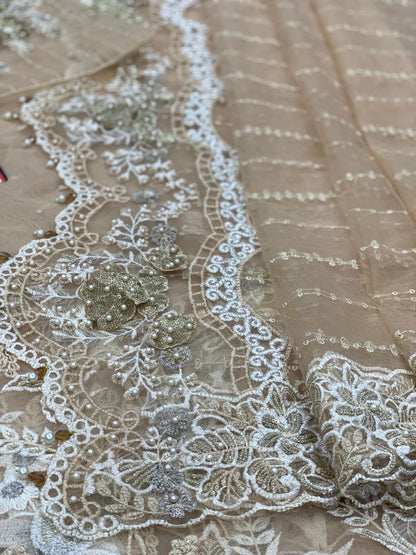 MARIA B NET SAAREE WEDDING WEAR hfv-4626
