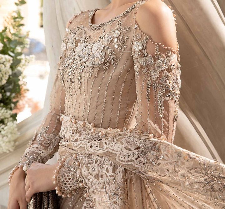 MARIA B NET SAAREE WEDDING WEAR hfv-4626