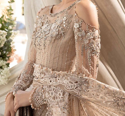 MARIA B NET SAAREE WEDDING WEAR hfv-4626