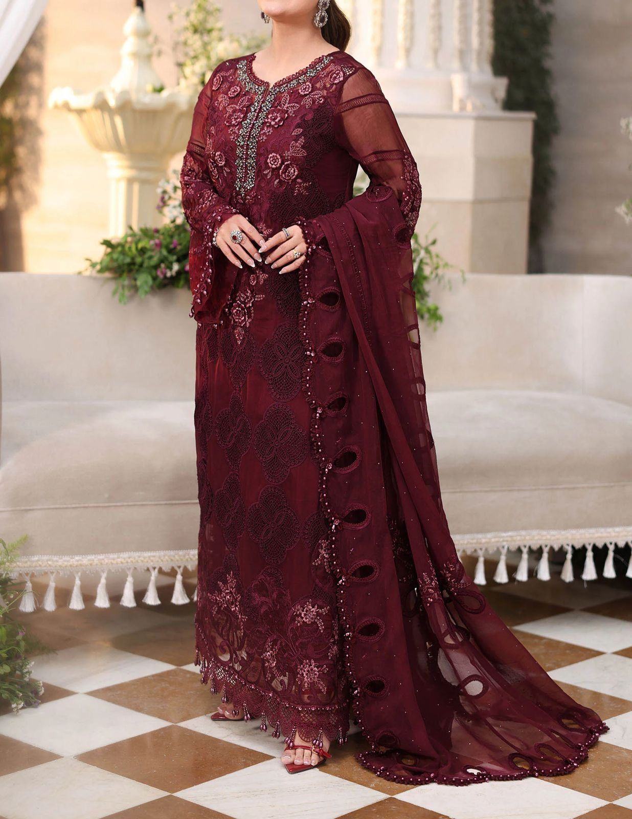 Maria B Chiffon Wedding Wear 5474