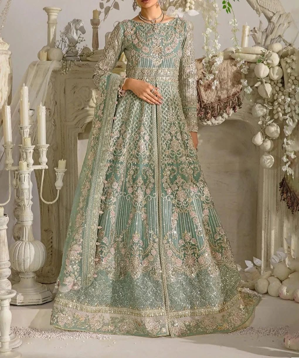Elaf Elsa Net Maxi Bridal Wear 5351
