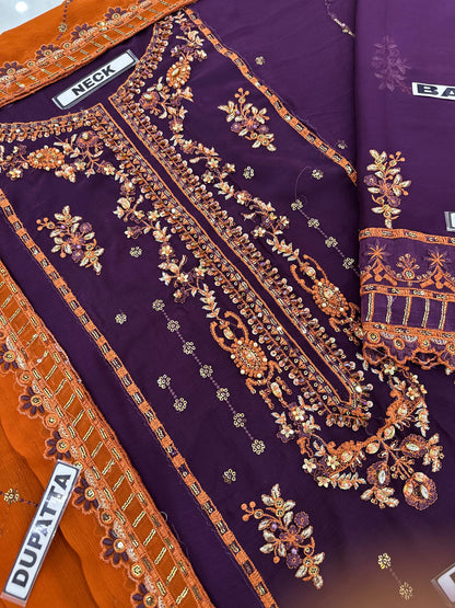 Husn-e-Suroshi Chiffon Party Wear SR-03