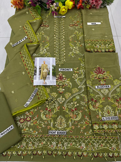 Husn-e-Suroshi Chiffon Party Wear SR-01