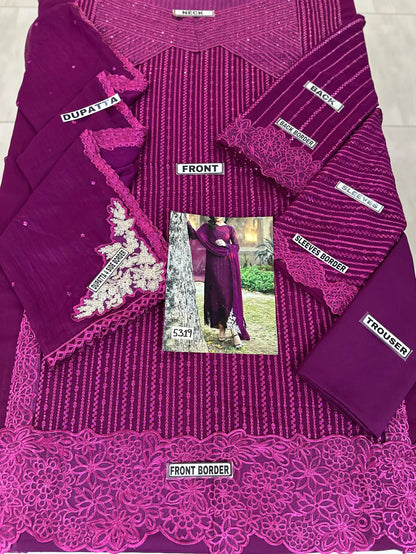 AZURE CHIFFON PARTY WEAR 5319