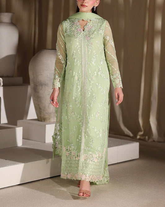 Azure Chiffon Party Wear 5496