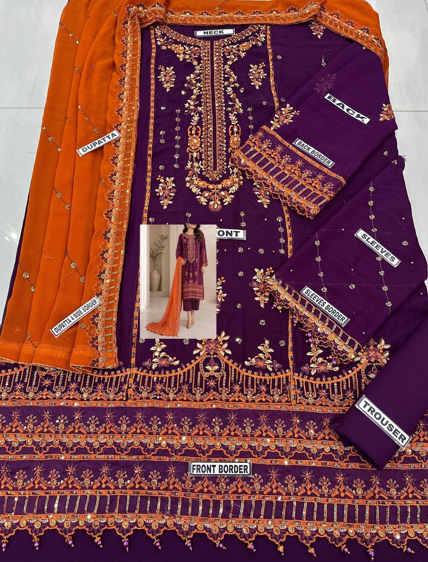 Husn-e-Suroshi Chiffon Party Wear SR-03