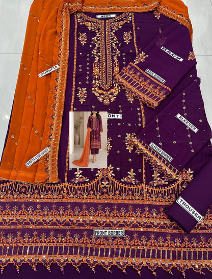 Husn-e-Suroshi Chiffon Party Wear SR-03
