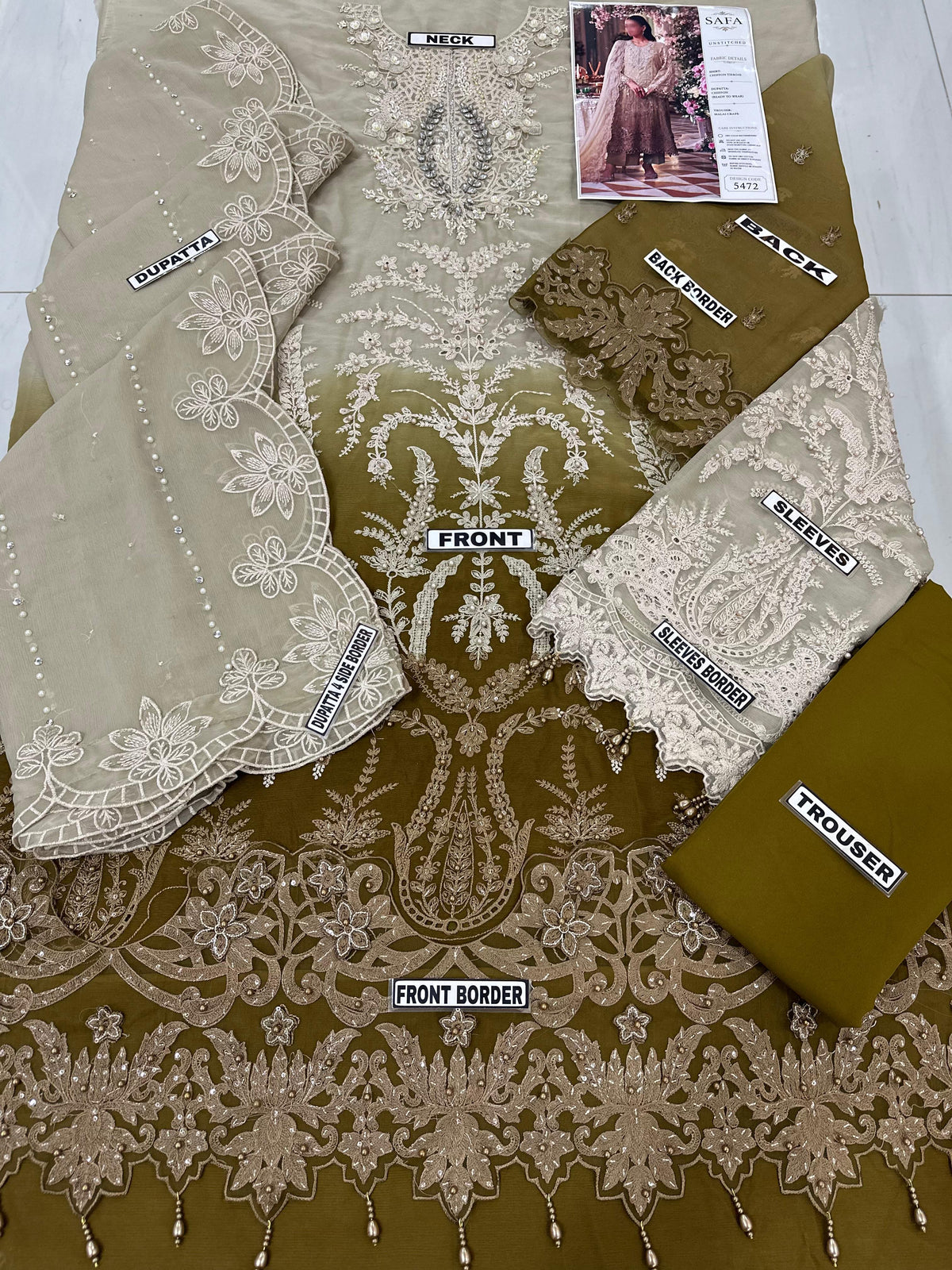 Maria B Chiffon Wedding Wear 5472