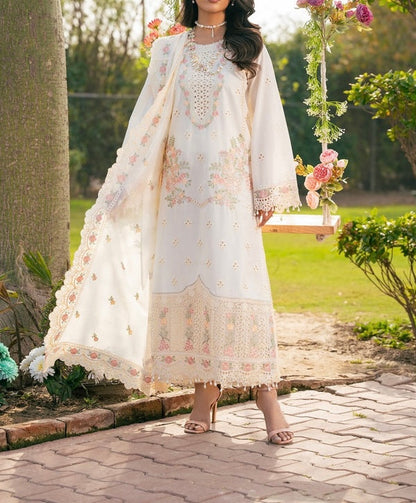 Elaf Chikankari Lawn/Chiffon Party Wear 5437
