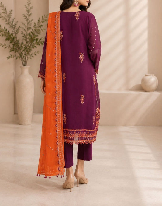 Husn-e-Suroshi Chiffon Party Wear SR-03