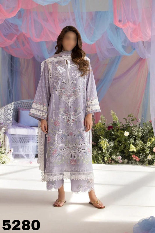 SOBIA NAZAIR CHIKANKARI LAWN/COTTON NET PARTY WEAR 5280