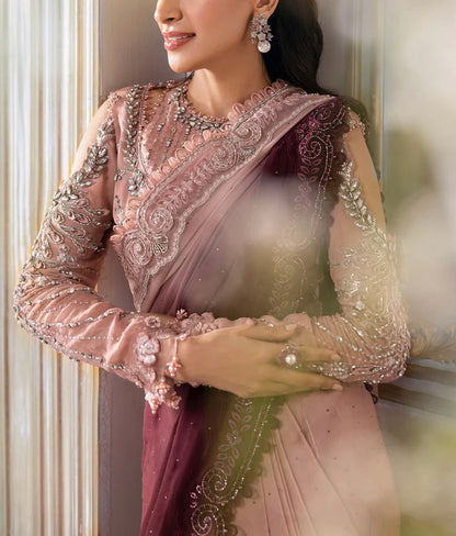 MARIA B NET SAAREE WEDDING WEAR 5328