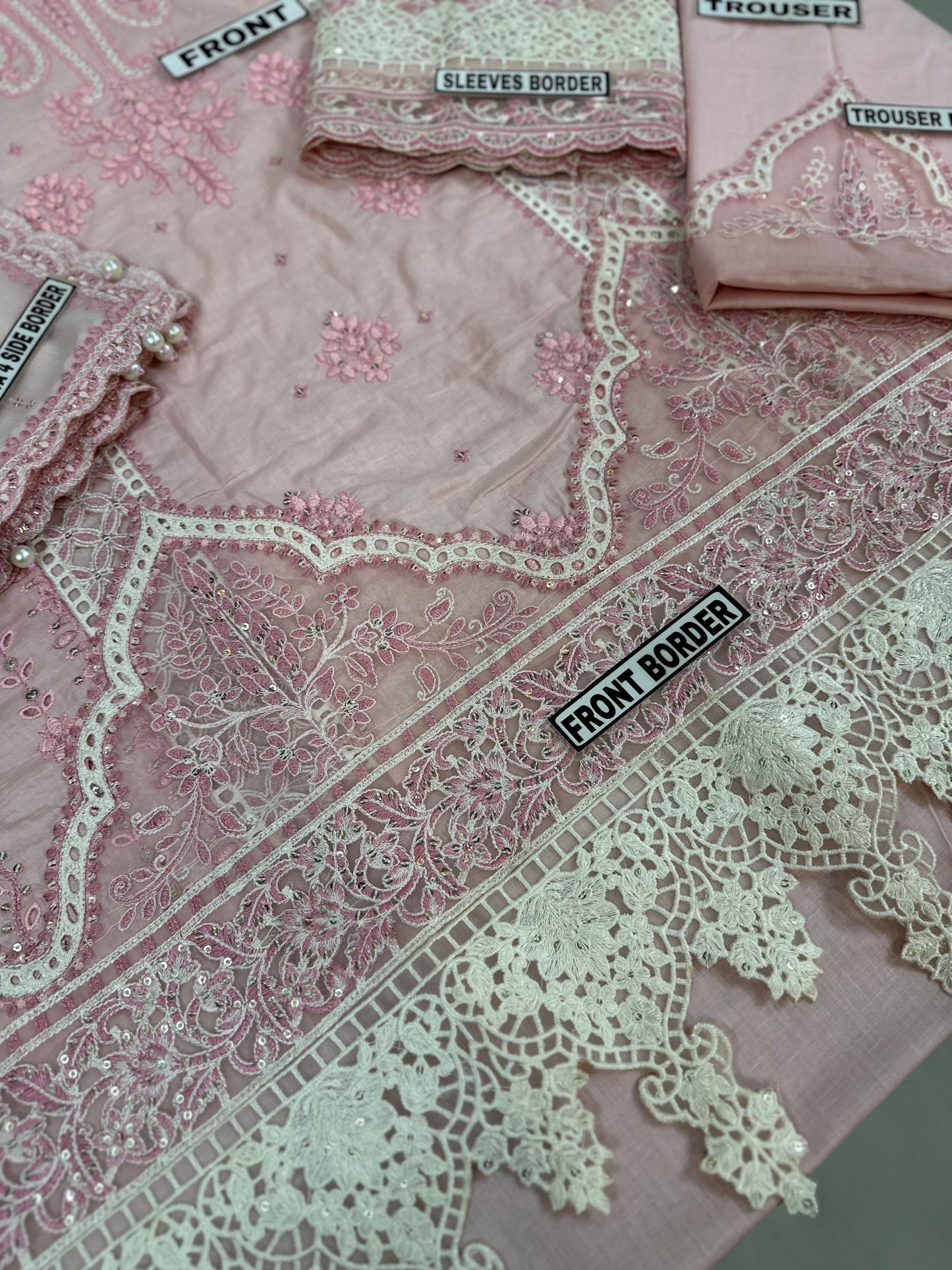 MARIA B CHIKANKARI LAWN/CHIFFON PARTY WEAR 5293