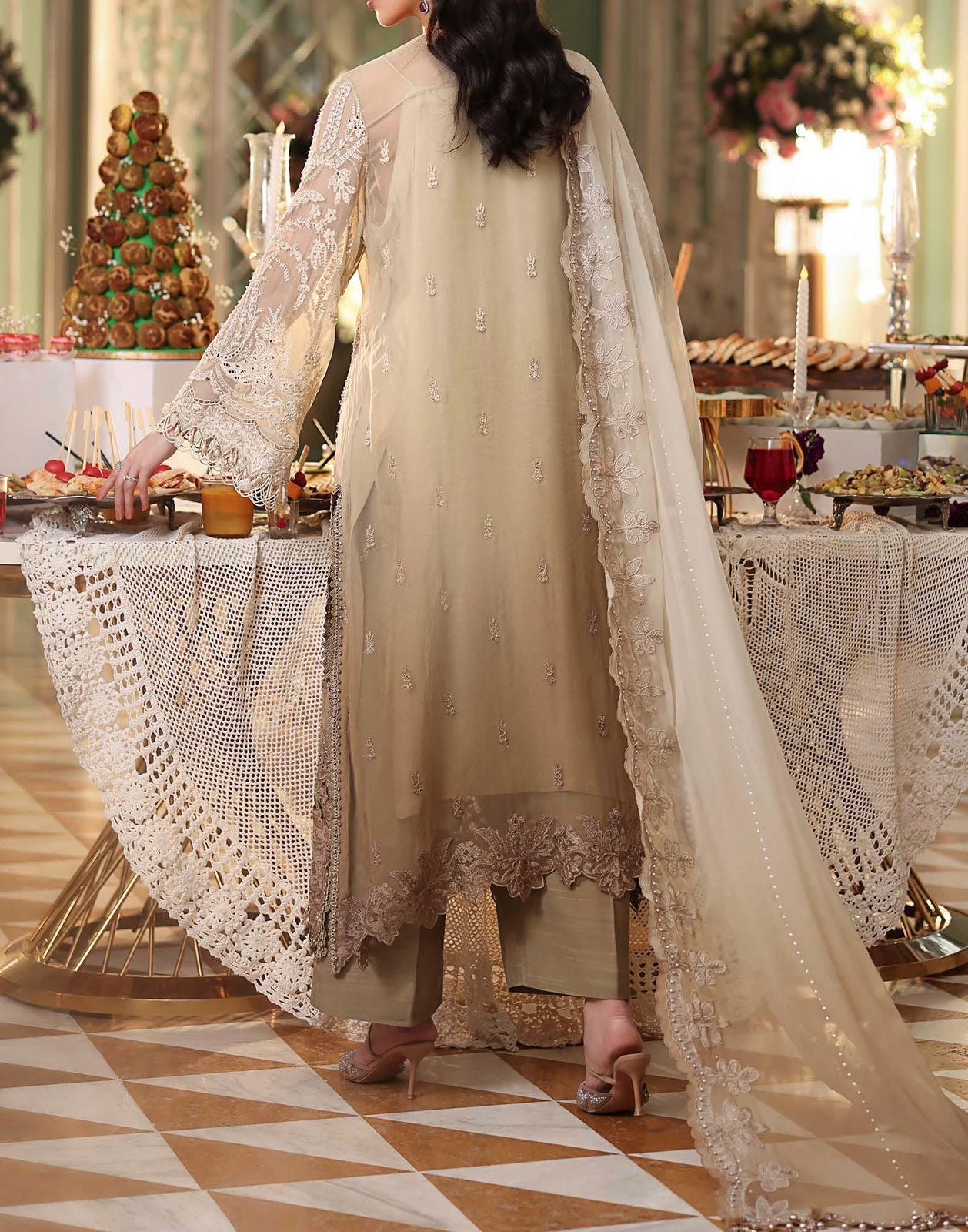 Maria B Chiffon Wedding Wear 5472