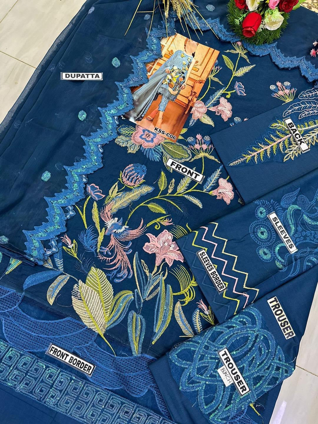 COIR SUMMER LAWN/CHIFFON PARTY WEAR KSSL-192