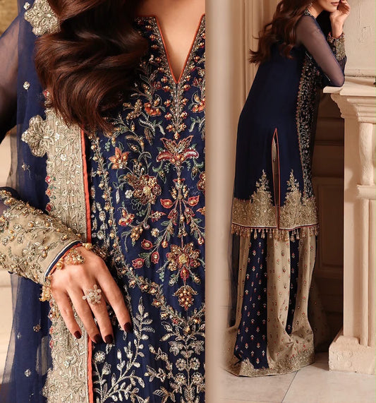 Charizma Chiffon Bridal Wear 5517