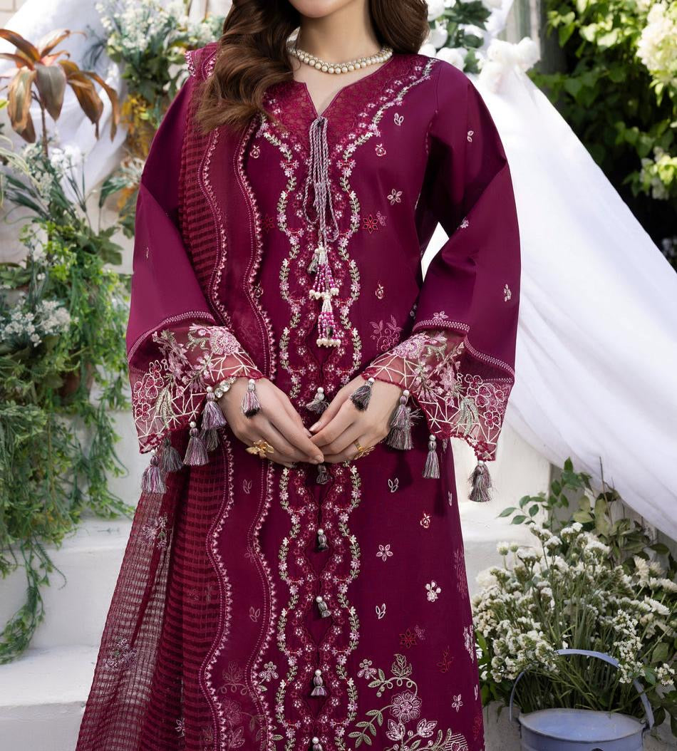 Noorey Chuikankari Lawn/Organza Wedding Wear 5508