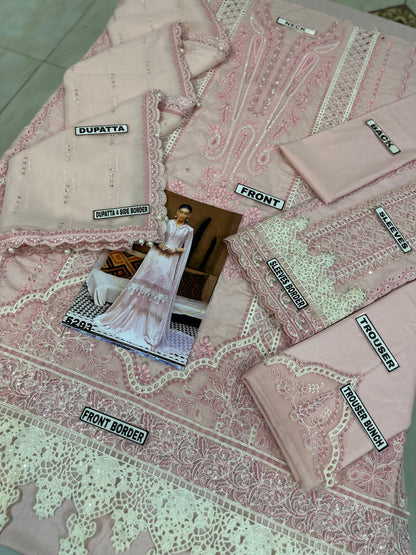 MARIA B CHIKANKARI LAWN/CHIFFON PARTY WEAR 5293