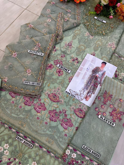 RAMSHA CHIFFON/NET PARTY WEAR KSS-101