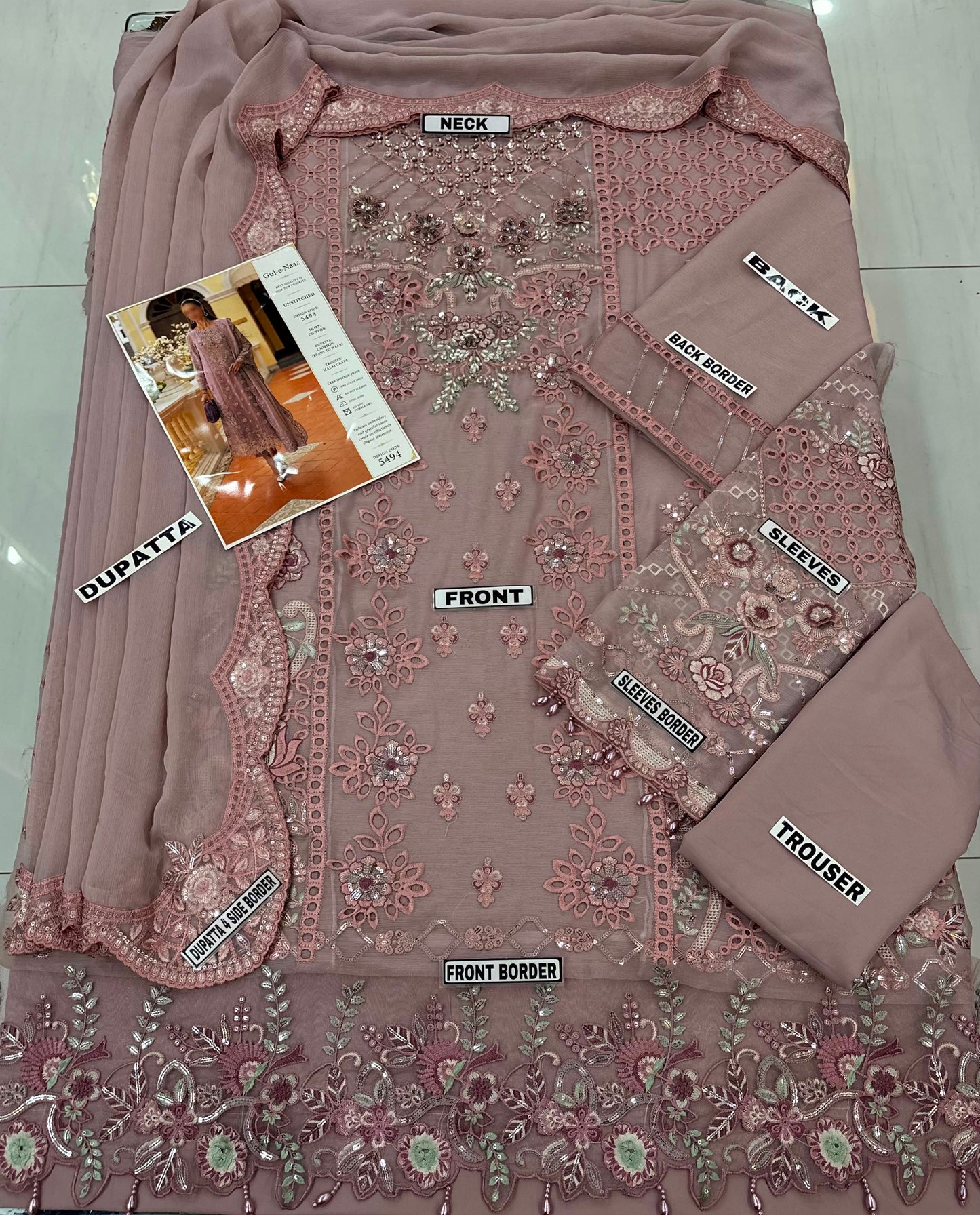 Maria B Chiffon Wedding Wear 5494