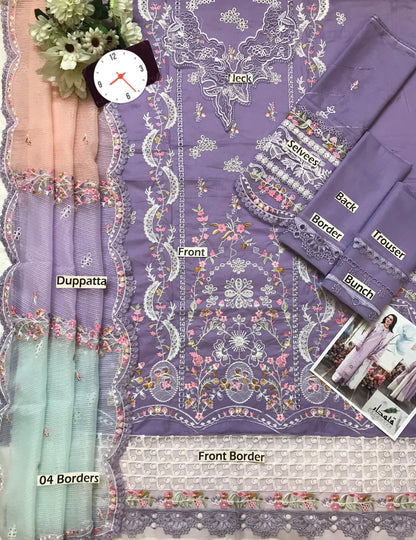 QALAMKAR LAWN/ORGANZA WEDDING WEAR hfv-4616