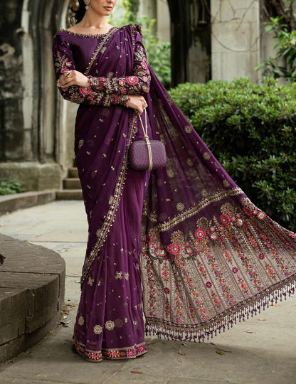 Maria B Chiffon Saaree Wedding Wear 5362