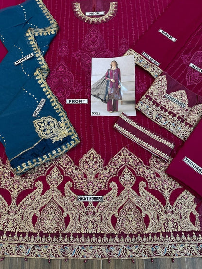 Maria B Chiffon Wedding Wear 5321