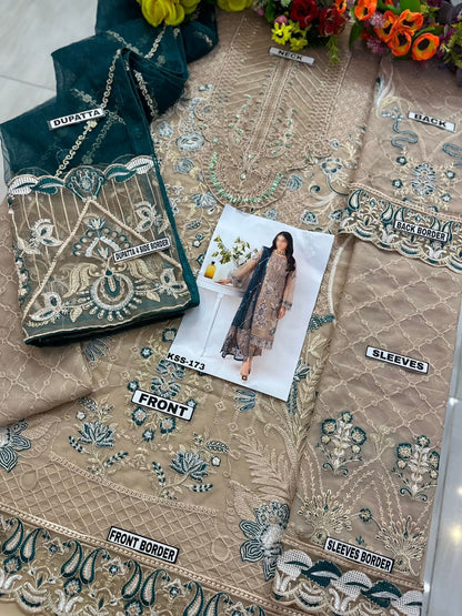 RAMSHA CHIFFON/NET PARTY WEAR KSS-173