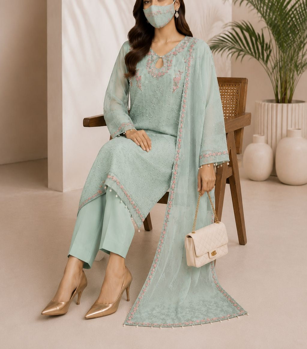 Husn-e-Suroshi Chiffon Party Wear SR-07