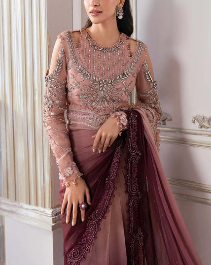 MARIA B NET SAAREE WEDDING WEAR 5328