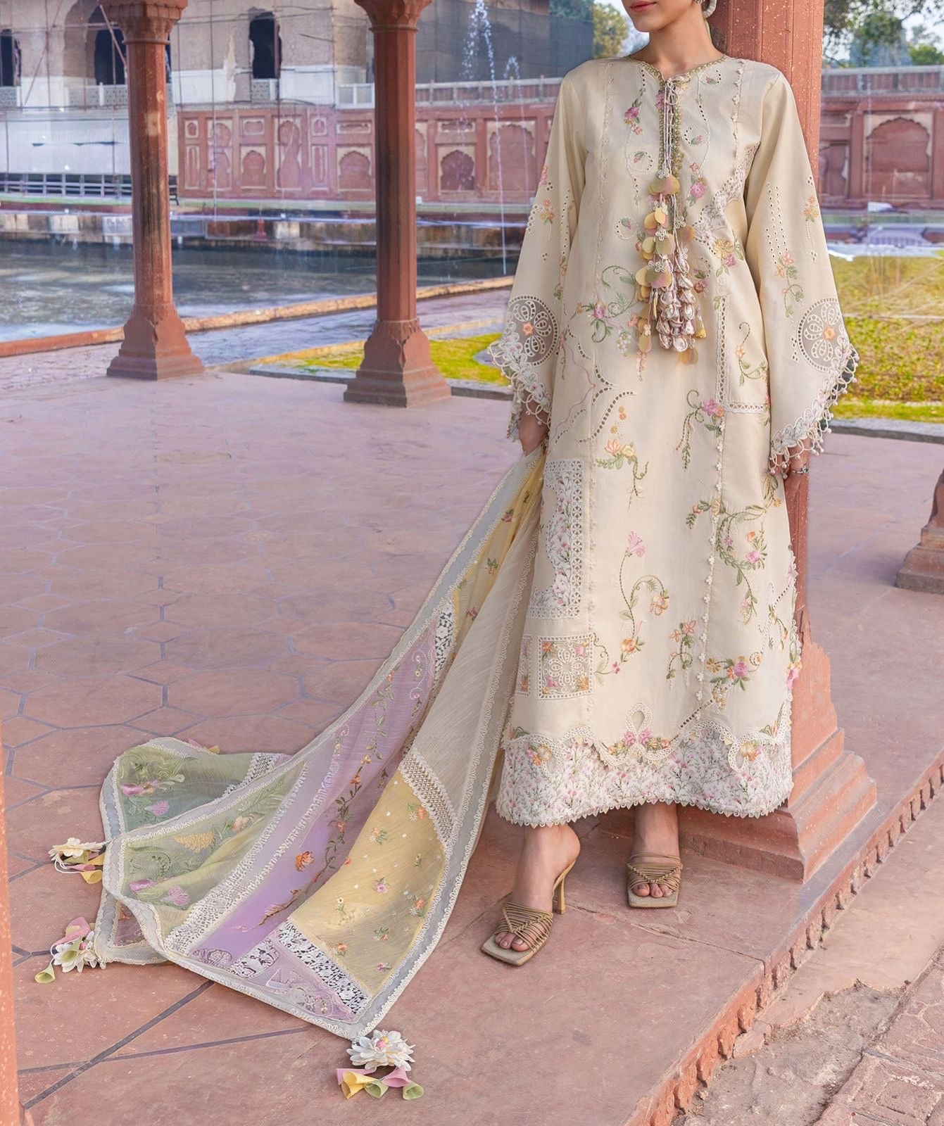 Crimson Lawn/Cotton Net Wedding Wear 5448