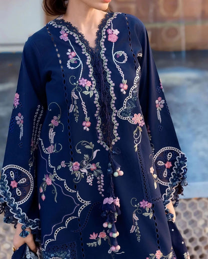 Crimson Lawn/Cotton Net Party Wear 5449