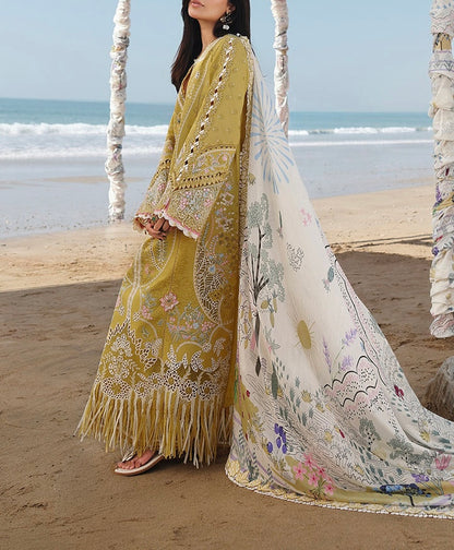 Qalamkar Lawn/Silk Wedding Wear 5427